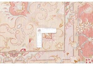 Tappeto Tabriz 70 Raj Medaglione Floreale Avorio Corallo 155x213 Cm