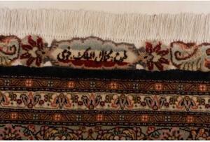 Tappeto Tabriz 50 Raj Mahi Medaglione Floreale Marrone Scuro Beige 207x302 Cm