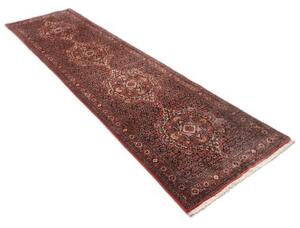 Tappeto Bidjar Stilizzato Rosso Ruggine Blu Scuro Corsia 81x290 Cm