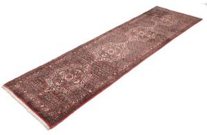 Tappeto Bidjar Stilizzato Rosso Ruggine Blu Scuro Corsia 81x290 Cm