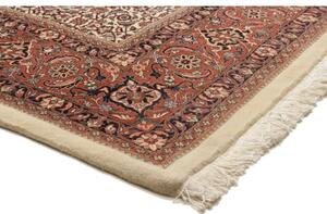 Tappeto Bidjar Con Seta Stilizzato Avorio Rosso Ruggine 250x337 Cm