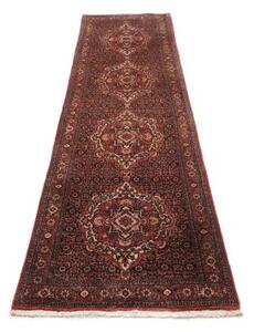 Tappeto Bidjar Stilizzato Rosso Ruggine Blu Scuro Corsia 81x290 Cm
