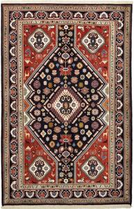 Tappeto Kaschkuli Stilizzato Rosso Mattone Blu Notte 140x215 Cm