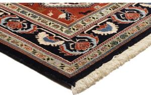Tappeto Kaschkuli Stilizzato Rosso Mattone Blu Notte 140x215 Cm