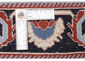 Tappeto Kaschkuli Stilizzato Rosso Mattone Blu Notte 140x215 Cm