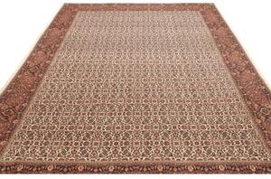 Tappeto Bidjar Con Seta Stilizzato Avorio Rosso Ruggine 250x337 Cm