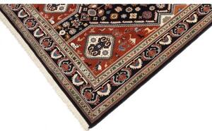Tappeto Kaschkuli Stilizzato Rosso Mattone Blu Notte 140x215 Cm