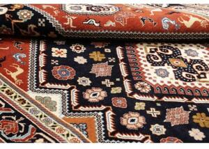 Tappeto Kaschkuli Stilizzato Rosso Mattone Blu Notte 140x215 Cm