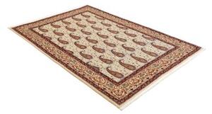 Tappeto Ilaam Floreale Avorio Bordeaux 141x203 Cm