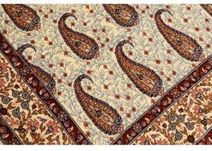 Tappeto Ilaam Floreale Avorio Bordeaux 141x203 Cm