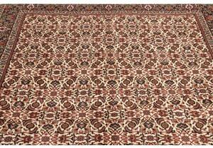 Tappeto Bidjar Con Seta Floreale Avorio Rosso Ruggine 178x247 Cm