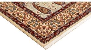 Tappeto Ilaam Floreale Avorio Bordeaux 141x203 Cm