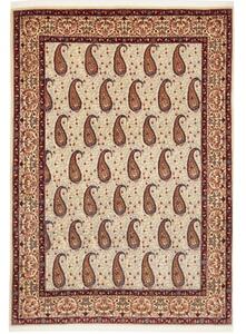 Tappeto Ilaam Floreale Avorio Bordeaux 141x203 Cm