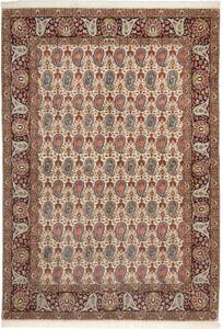 Tappeto Ilaam Stilizzato Avorio Rosso Scuro 150x218 Cm