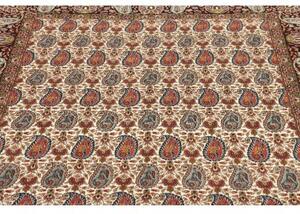 Tappeto Ilaam Stilizzato Avorio Rosso Scuro 150x218 Cm