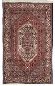 Tappeto Bidjar Stilizzato Rosso Scuro Avorio 140x228 Cm