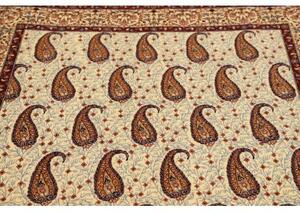 Tappeto Ilaam Floreale Avorio Bordeaux 141x203 Cm