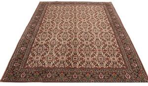 Tappeto Bidjar Con Seta Floreale Avorio Rosso Ruggine 178x247 Cm