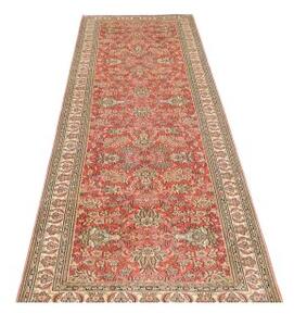 Tappeto Kashmir Floreale Rosa Corallo Avorio Corsia 81x281 Cm