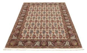 Tappeto Ilaam Stilizzato Avorio Rosso Scuro 150x218 Cm