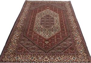 Tappeto Bidjar Stilizzato Rosso Scuro Avorio 140x228 Cm