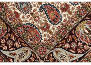 Tappeto Ilaam Stilizzato Avorio Rosso Scuro 150x218 Cm