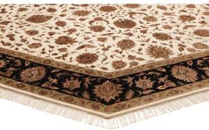 Tappeto Tabriz Royal Floreale Avorio Nero 298x300 Cm