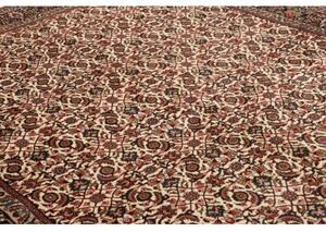 Tappeto Bidjar Con Seta Floreale Avorio Rosso Ruggine 178x247 Cm