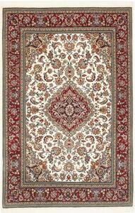 Tappeto Ilaam Medaglione Floreale Avorio Rosso 106x162 Cm