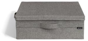 Scatola con coperchio grigia in tessuto 46x56x16 cm Soft Storage Low – Bigso