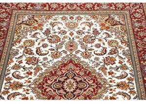 Tappeto Ilaam Medaglione Floreale Avorio Rosso 106x162 Cm