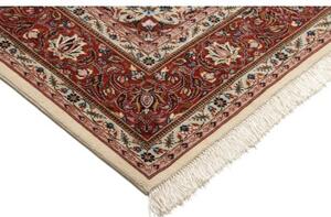 Tappeto Ilaam Medaglione Floreale Avorio Rosso 138x212 Cm