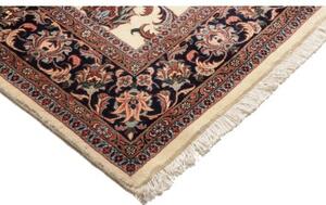 Tappeto Bidjar Con Seta Floreale Avorio Blu Scuro 170x241 Cm
