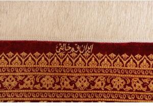 Tappeto Ghom Seta Floreale Rosso Avorio 162x240 Cm