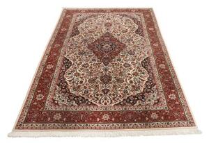 Tappeto Ilaam Medaglione Floreale Avorio Rosso 138x212 Cm