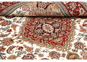 Tappeto Ilaam Medaglione Floreale Avorio Rosso 106x158 Cm