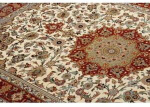 Tappeto Ilaam Medaglione Floreale Avorio Rosso Ruggine 100x145 Cm