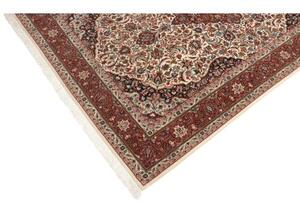 Tappeto Ilaam Medaglione Floreale Avorio Rosso 138x212 Cm