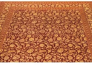 Tappeto Ghom Seta Floreale Rosso Avorio 162x240 Cm