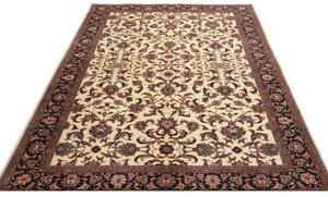 Tappeto Bidjar Con Seta Floreale Avorio Blu Scuro 170x241 Cm