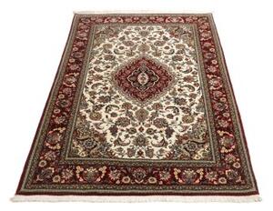 Tappeto Ilaam Medaglione Floreale Avorio Rosso 107x155 Cm