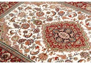 Tappeto Ilaam Medaglione Floreale Avorio Rosso 106x158 Cm
