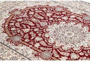 Tappeto Nain 6la Medaglione Floreale Avorio Rosso 158x248 Cm