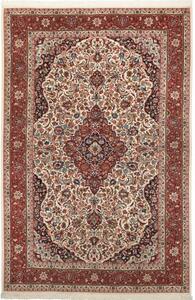 Tappeto Ilaam Medaglione Floreale Avorio Rosso 138x212 Cm