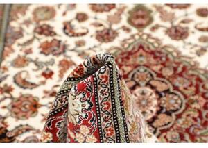 Tappeto Ilaam Medaglione Floreale Avorio Rosso 106x158 Cm