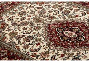 Tappeto Ilaam Medaglione Floreale Avorio Rosso 107x155 Cm