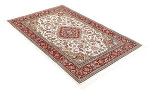 Tappeto Ilaam Medaglione Floreale Avorio Rosso 106x162 Cm