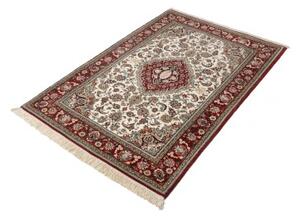 Tappeto Ilaam Medaglione Floreale Avorio Rosso 107x155 Cm