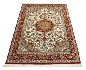 Tappeto Ilaam Medaglione Floreale Avorio Rosso Ruggine 100x145 Cm