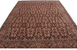 Tappeto Bidjar Stilizzato Marrone Scuro Bordeaux 257x342 Cm